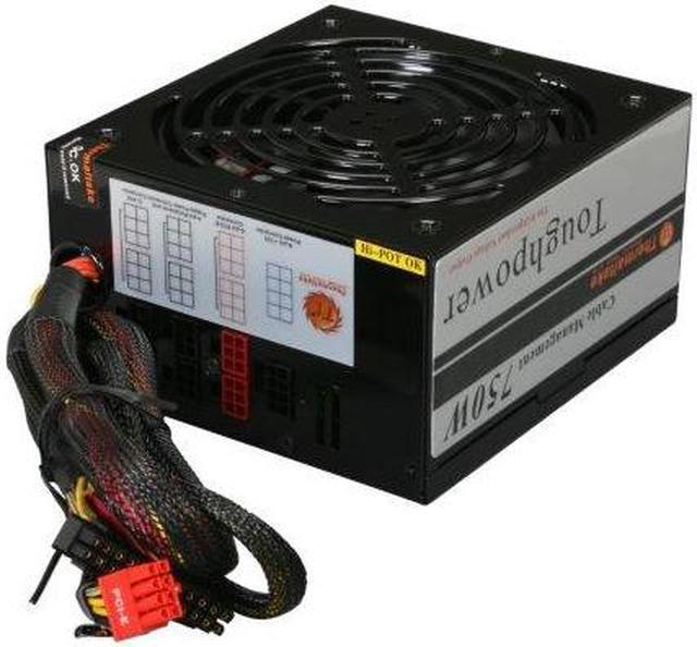 Alt view image 4 of 4 - Thermaltake W0116RU 750 W Complies with ATX 12V 2.2 & EPS 12V version SLI Ready CrossFire Certified 80 PLUS Certified Modular Active PFC Power Supply