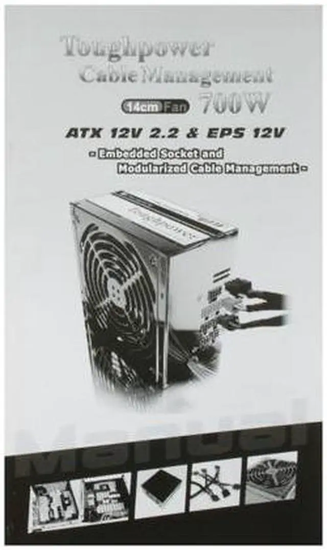 Alt view image 8 of 9 - Thermaltake W0106RU 700 W Complies with ATX 12V 2.2 & EPS 12V version SLI Certified 80 PLUS Certified Modular Active PFC Power Supply