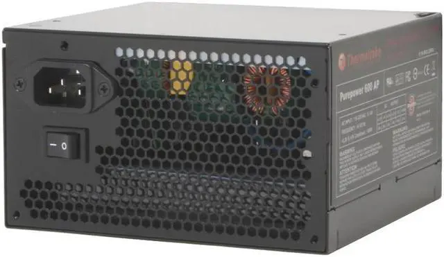 Main image of Thermaltake Purepower W0129RU 600 W ATX12V SLI Ready Active PFC Power Supply
