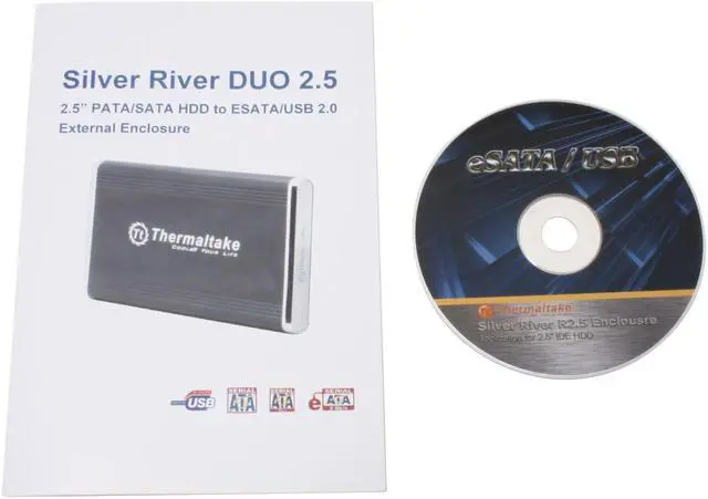 Alt view image 5 of 6 - Thermaltake EA2006 Aluminum 2.5" Silver USB 2.0 & eSATA External Enclosure