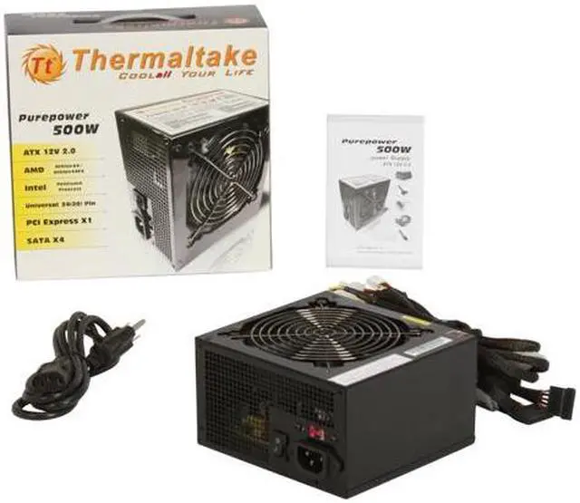 Alt view image 13 of 13 - Thermaltake Purepower W0100RU 500 W ATX 12V 2.0 Power Supply