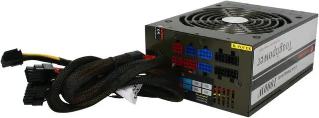 Alt view image 4 of 7 - Thermaltake Toughpower W0132RU 1000W ATX12V / EPS12V SLI Ready CrossFire Certified 80 PLUS Certified Modular Active PFC Power Supply GeForce GTX 470 Certified