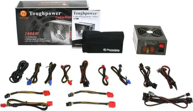 Alt view image 7 of 7 - Thermaltake Toughpower W0132RU 1000W ATX12V / EPS12V SLI Ready CrossFire Certified 80 PLUS Certified Modular Active PFC Power Supply GeForce GTX 470 Certified