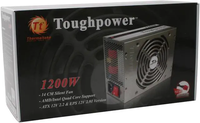 Alt view image 8 of 8 - Thermaltake Toughpower W0156RU 1200 W ATX12V / EPS12V SLI Ready CrossFire Certified 80 PLUS BRONZE Certified Active PFC Power Supply