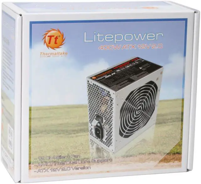 Alt view image 8 of 8 - Thermaltake Litpower W0162RU 400 W ATX12V Ver2.2 Power Supply