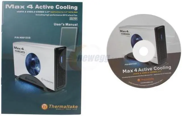 Alt view image 4 of 7 - Thermaltake N0012US Aluminum & Plastic 3.5" Silver SATA USB 2.0 & eSATA External Enclosure