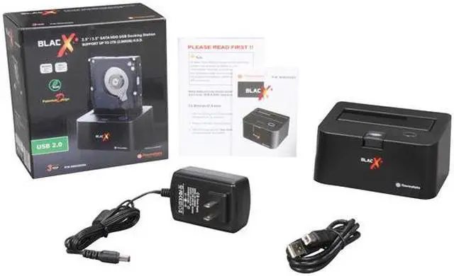 Alt view image 6 of 5 - Thermaltake BlacX N0028USU External Hard Drive SATA Enclosure Docking Station 2.5" & 3.5" USB 2.0