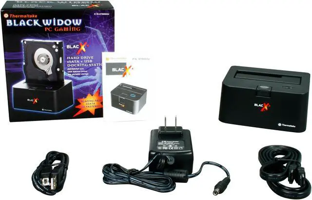 Alt view image 6 of 5 - Thermaltake BlacX ST0005U External Hard Drive SATA Enclosure Docking Station 2.5" & 3.5" USB 2.0 & eSATA
