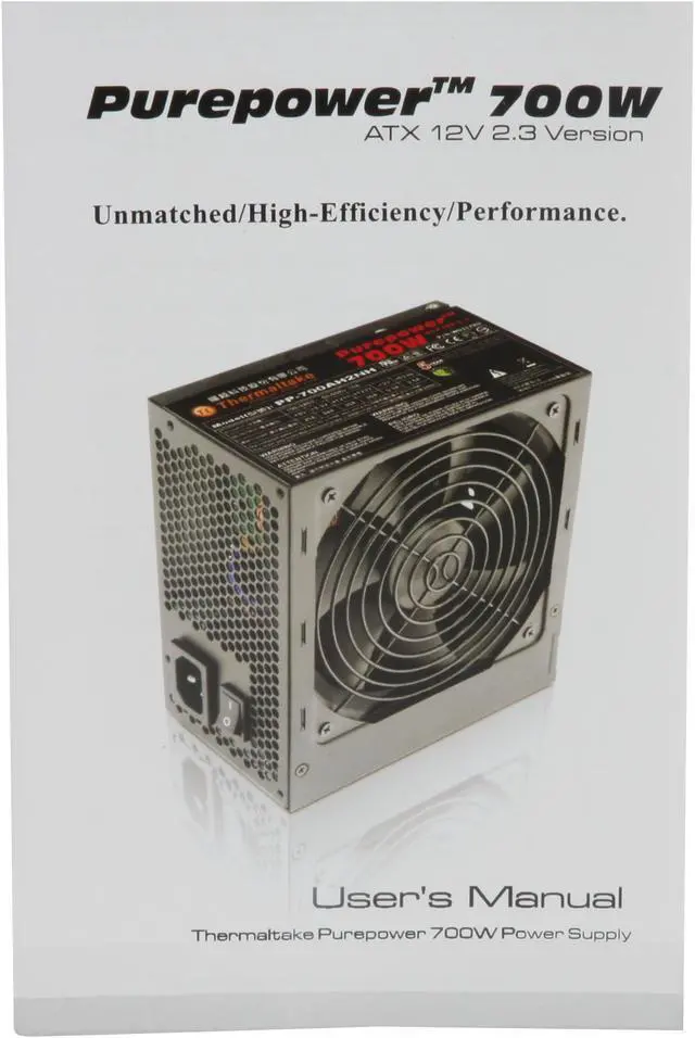 Alt view image 8 of 9 - Thermaltake Purepower W0317RU 700 W ATX12V / EPS12V SLI Ready CrossFire Ready 80 PLUS Certified Active PFC Power Supply