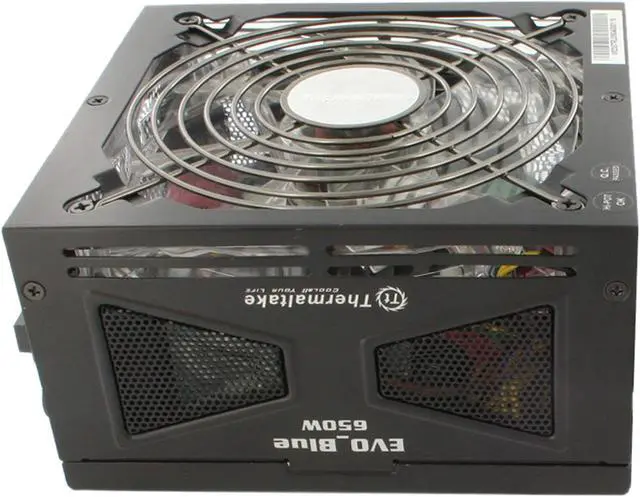 Alt view image 2 of 16 - Thermaltake EVO_Blue W0307RU 650 W ATX 12V 2.3 / EPS 12V 2.91 CrossFire Certified Modular Active PFC Power Supply