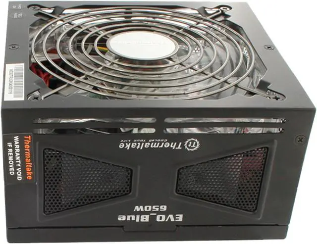 Alt view image 6 of 16 - Thermaltake EVO_Blue W0307RU 650 W ATX 12V 2.3 / EPS 12V 2.91 CrossFire Certified Modular Active PFC Power Supply