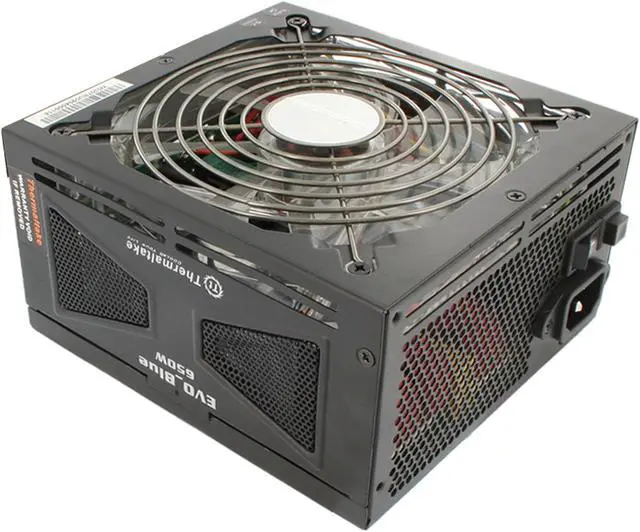 Alt view image 7 of 16 - Thermaltake EVO_Blue W0307RU 650 W ATX 12V 2.3 / EPS 12V 2.91 CrossFire Certified Modular Active PFC Power Supply