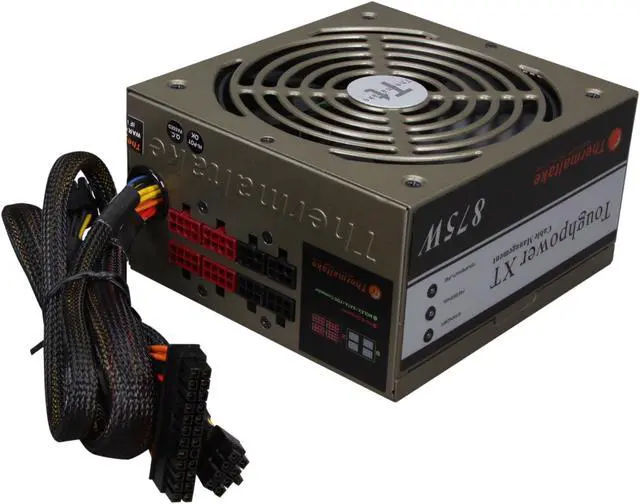 Alt view image 4 of 7 - Thermaltake Toughpower XT TPX-875M 875W ATX 12V v2.3 /  EPS 12V v2.91 SLI Certified CrossFire Certified 80 PLUS BRONZE Certified Modular Active PFC Power Supply GeForce GTX 470 Certified