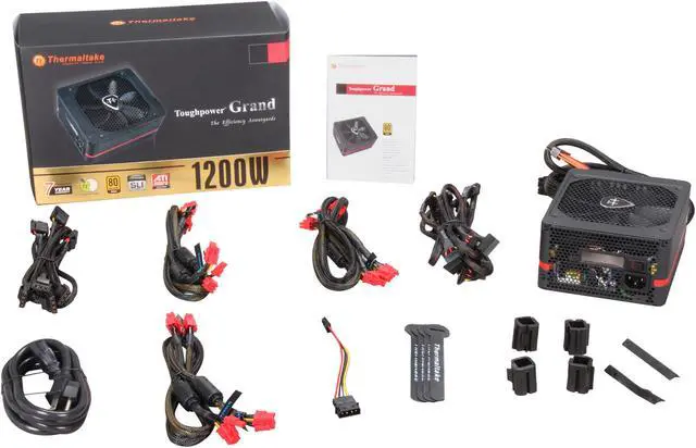 Alt view image 7 of 7 - Thermaltake Toughpower Grand TPG-1200M 1200 W ATX 12V v2.3 & EPS 12V v2.92 SLI Certified CrossFire Certified 80 PLUS GOLD Certified Modular Active PFC Power Supply