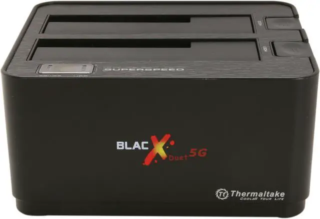 Alt view image 2 of 6 - Thermaltake BlacX Duet 5G ST0022U ABS Plastic 2.5" & 3.5" Black SATA I/II/III USB 3.0 HDD Docking Station