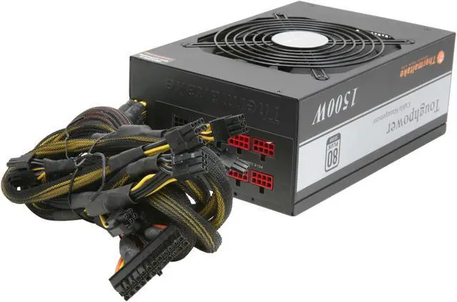 Alt view image 4 of 7 - Thermaltake TP-1500M 1500 W ATX 12V v2.3 & EPS 12V v2.92 SLI Certified CrossFire Certified 80 PLUS SILVER Certified Modular Active PFC Power Supply