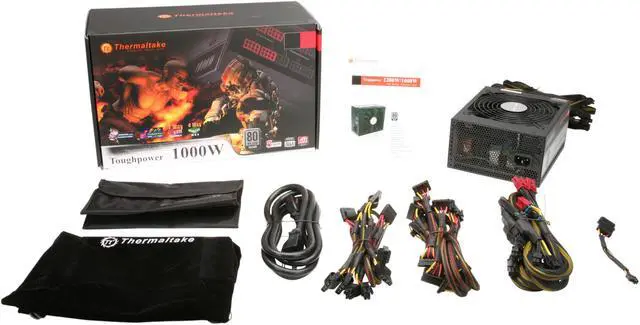 Alt view image 7 of 7 - Thermaltake TP-1000M 1000 W ATX 12V v2.3 & EPS 12V v2.92 SLI Certified CrossFire Certified 80 PLUS SILVER Certified Modular Active PFC Power Supply