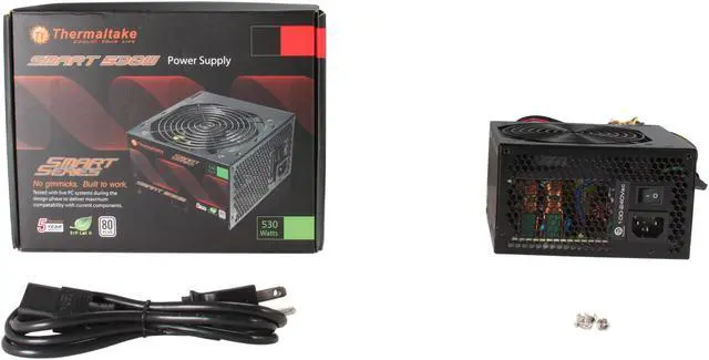 Alt view image 7 of 7 - Thermaltake Smart SP-530P 530 W ATX 12V 2.3 80 PLUS Certified Active PFC Power Supply