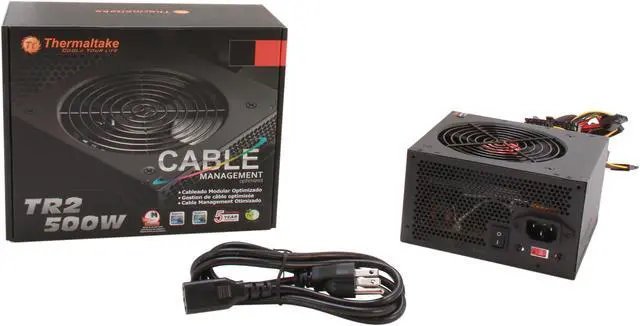 Alt view image 7 of 8 - Thermaltake TR2 TR-500 500 W ATX12V v2.3 SLI Ready CrossFire Ready SLI CrossFire Power Supply