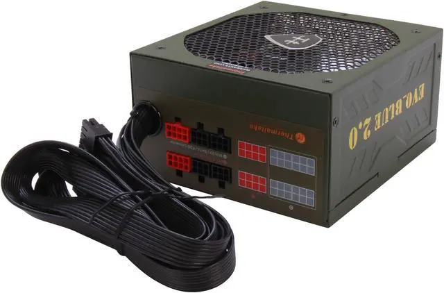 Alt view image 4 of 7 - Thermaltake EVO BLUE 2.0 EVO-850MPCGUS-A 850 W ATX12V / EPS12V SLI Certified CrossFire Ready 80 PLUS GOLD Certified Modular Active PFC Power Supply