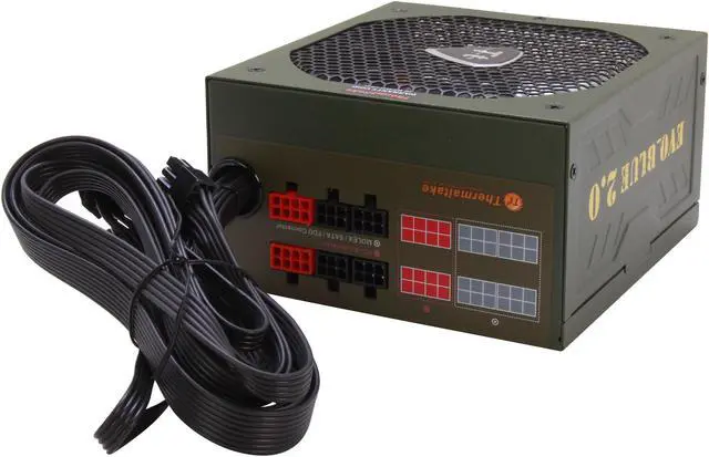 Alt view image 4 of 7 - Thermaltake EVO BLUE 2.0 EVO-650MPCGUS-A 650 W ATX12V / EPS12V SLI Certified CrossFire Ready 80 PLUS GOLD Certified Modular Active PFC Power Supply