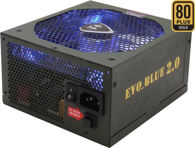 Main image of Thermaltake EVO BLUE 2.0 EVO-650MPCGUS-A 650 W ATX12V / EPS12V SLI Certified CrossFire Ready 80 PLUS GOLD Certified Modular Active PFC Power Supply