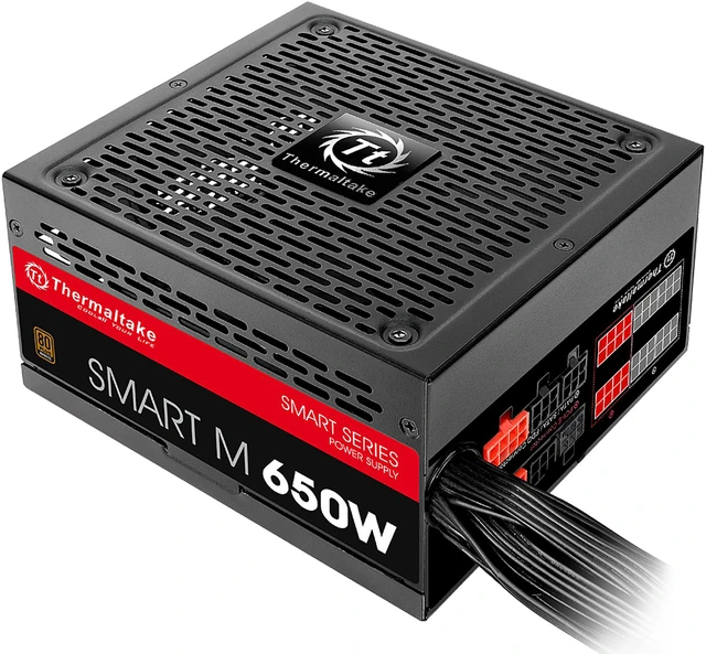 Alt view image 2 of 8 - Thermaltake Smart M Series SP-650M 650 W Intel ATX 12V V2.3 & EPS 12V SLI Ready CrossFire Ready 80 PLUS BRONZE Certified Semi-Modular Active PFC Power Supply