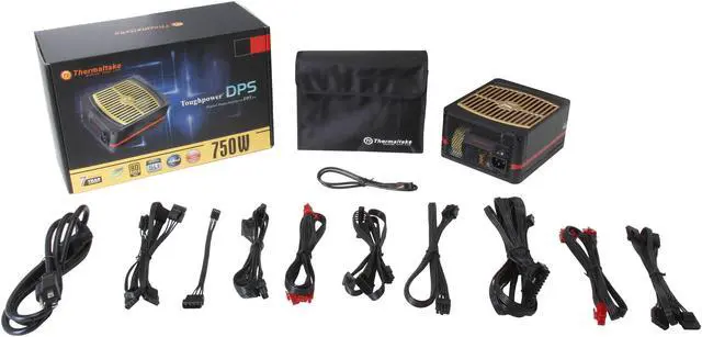 Alt view image 7 of 7 - Thermaltake Toughpower DPS G 750W Digital SLI/CrossFire Ready ATX12V v2.31/SSI EPS v2.92 80 PLUS GOLD Certified 7 Year Warranty Full Modular Active PFC Power Supply Haswell Ready PS-TPG-0750DPCGUS-G