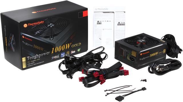 Alt view image 8 of 7 - Thermaltake PS-TPD-1000MPCGUS-1 1000 W ATX12V / EPS12V 80 PLUS GOLD Certified Semi-Modular Active PFC Power Supply