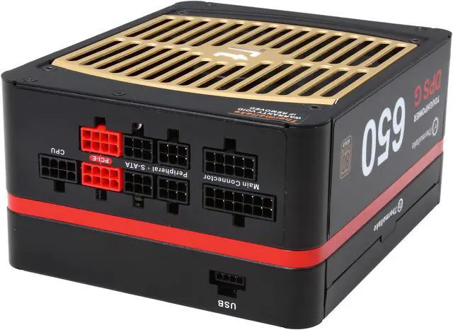 Alt view image 4 of 7 - Thermaltake Toughpower DPS G 650W Digital SLI/CrossFire Ready ATX12V v2.31/SSI EPS v2.92 80 PLUS GOLD Certified 7 Year Warranty Full Modular Active PFC Power Supply Haswell Ready PS-TPG-0650DPCGUS-G