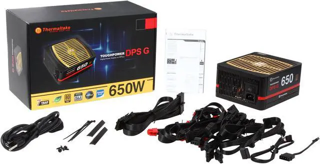 Alt view image 7 of 7 - Thermaltake Toughpower DPS G 650W Digital SLI/CrossFire Ready ATX12V v2.31/SSI EPS v2.92 80 PLUS GOLD Certified 7 Year Warranty Full Modular Active PFC Power Supply Haswell Ready PS-TPG-0650DPCGUS-G