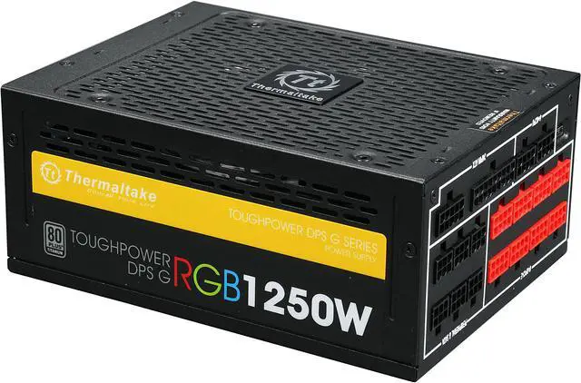Alt view image 3 of 9 - Thermaltake PS-TPG-1250DPCTUS-T DPS G RGB 1250W Digital ATX12V v2.31 / SSI EPS v2.92 80 PLUS TITANIUM Full Modular Active PFC Power Supply
