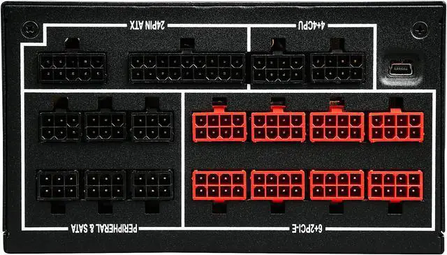 Alt view image 6 of 9 - Thermaltake PS-TPG-1250DPCTUS-T DPS G RGB 1250W Digital ATX12V v2.31 / SSI EPS v2.92 80 PLUS TITANIUM Full Modular Active PFC Power Supply