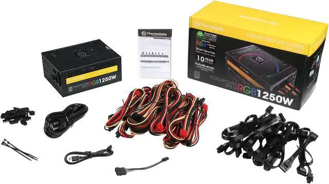 Alt view image 10 of 9 - Thermaltake PS-TPG-1250DPCTUS-T DPS G RGB 1250W Digital ATX12V v2.31 / SSI EPS v2.92 80 PLUS TITANIUM Full Modular Active PFC Power Supply