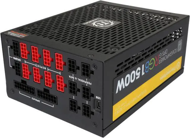 Alt view image 4 of 7 - Thermaltake Toughpower Grand DPS G RGB Titanium PS-TPG-1500DPCTUS-T 1500 W ATX12V / EPS12V SLI Ready CrossFire Ready 80 PLUS TITANIUM Certified Full Modular Active PFC Power Supplies