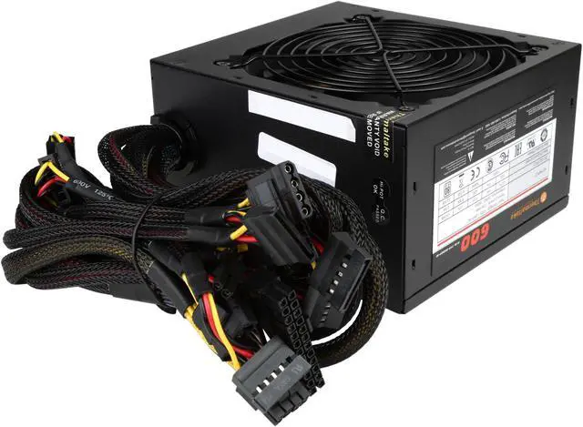 Alt view image 5 of 6 - Thermaltake Smart Series 600W ATX 12V V2.3 / EPS 12V 80 PLUS Certified Active PFC Power Supply - OEM
