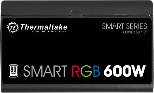 Alt view image 6 of 11 - Thermaltake Smart RGB Series 600W SLI/CrossFire Ready Continuous Power ATX 12V V2.3 80 PLUS Certified 5 Year Warranty Active PFC Power Supply Haswell Ready PS-SPR-0600NHFAWU-1
