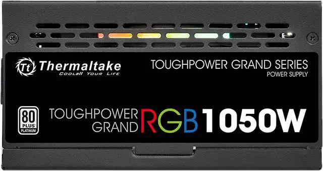 Alt view image 8 of 11 - Thermaltake Toughpower Grand RGB 1050W SLI/CrossFire Ready Continuous Power RGB LED Smart Zero Fan ATX12V v2.4 / EPS v2.92 80 PLUS PLATINUM Certified 10 Year Warranty Full Modular Power Supply PS-TPG-1050F1FAPU-1
