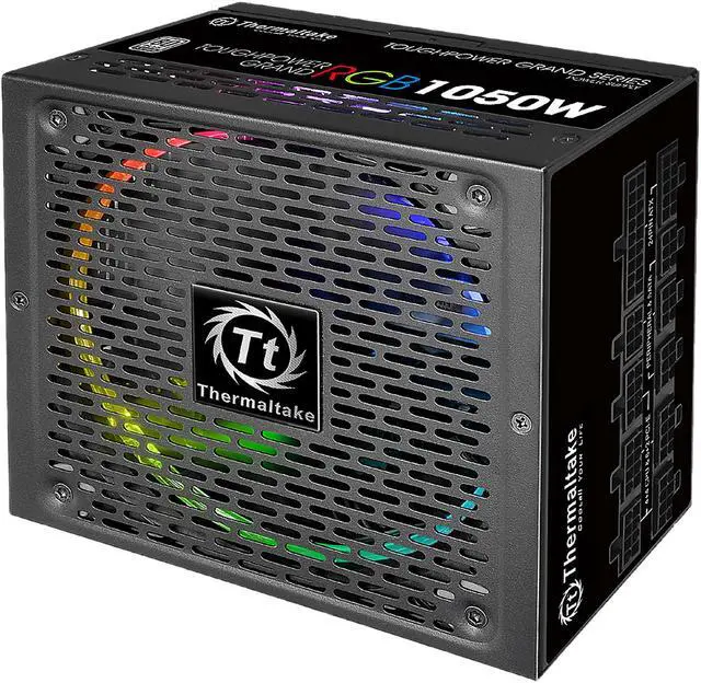 Alt view image 2 of 11 - Thermaltake Toughpower Grand RGB 1050W SLI/CrossFire Ready Continuous Power RGB LED Smart Zero Fan ATX12V v2.4 / EPS v2.92 80 PLUS PLATINUM Certified 10 Year Warranty Full Modular Power Supply PS-TPG-1050F1FAPU-1