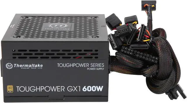 Alt view image 5 of 8 - Thermaltake Toughpower GX1 600W PS-TPD-0600NNFAGU-1 ATX 12V v2.4 and EPS v2.92 80 PLUS GOLD Certified Active PFC Power Supply