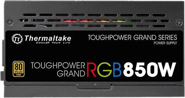 Alt view image 7 of 13 - Thermaltake Toughpower Grand RGB 850W Gold RGB Sync Edition SLI/CrossFire Ready Continuous Power Smart Zero Fan ATX12V v2.4 / EPS v2.92 80 PLUS GOLD Certified 10 Year Warranty Full Modular Power Supply PS-TPG-0850FPCGUS-S