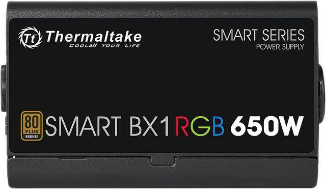 Alt view image 7 of 9 - Thermaltake Smart BX1 RGB 650W Bronze SLI/ CrossFire Ready Continuous Power RGB LED ATX12V v2.3 / EPS v2.92 80 PLUS Bronze Certified 5 Year Warranty Non Modular Power Supply PS-SPR-0650NHFABU-1