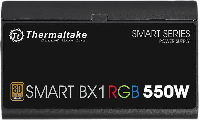 Alt view image 5 of 9 - Thermaltake Smart BX1 RGB 550W Bronze SLI/ CrossFire Ready Continuous Power RGB LED ATX12V v2.3 / EPS v2.92 80 PLUS Bronze Certified 5 Year Warranty Non Modular Power Supply PS-SPR-0550NHFABU-1
