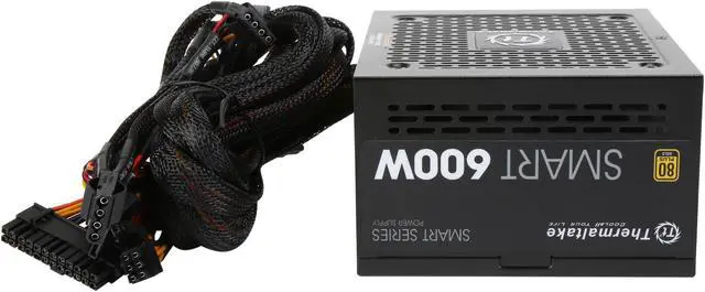 Alt view image 5 of 9 - Thermaltake PS-TTP-0600NNFAGU-1 600 W ATX12V 80 PLUS GOLD Certified Non-Modular Active PFC PFC Power Supply 80+ Gold Non-Modular SI Only Bulk Pack - OEM