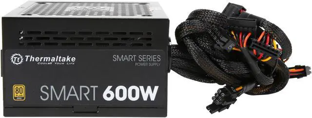 Alt view image 7 of 9 - Thermaltake PS-TTP-0600NNFAGU-1 600 W ATX12V 80 PLUS GOLD Certified Non-Modular Active PFC PFC Power Supply 80+ Gold Non-Modular SI Only Bulk Pack - OEM