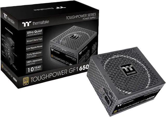 Alt view image 10 of 18 - Thermaltake Toughpower GF1 650W 80+ Gold SLI/Crossfire Ready Ultra Quiet 140mm Hydraulic Bearing Smart Zero Fan Full Modular Power Supply 10 Year Warranty - PS-TPD-0650FNFAGU-1