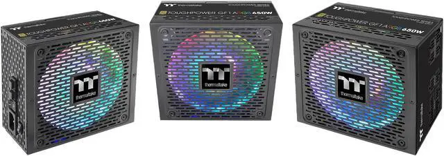 Alt view image 12 of 12 - Thermaltake Toughpower GF1 ARGB 650W 80+ Gold 16.8 Million Colors 18 Addressable LEDs 5V Motherboard Sync/Analog Controlled SLI Full Modular Power Supply PS-TPD-0650F3FAGU-1