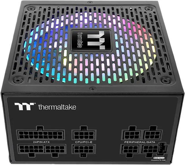 Alt view image 4 of 12 - Thermaltake Toughpower GF1 ARGB 750W 80+ Gold 16.8 Million Colors 18 Addressable LEDs 5V Motherboard Sync/Analog Controlled SLI Full Modular Power Supply PS-TPD-0750F3FAGU-1