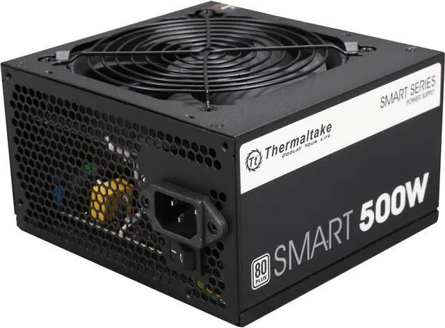 Main image of Thermaltake Smart 500W PS-SPD-0500NPCWUS-1 500 W Intel ATX 12V 2.3 SLI Ready CrossFire Ready 80 PLUS Certified Hardlined Active PFC Power Supply