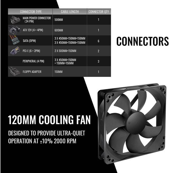 Alt view image 10 of 10 - Thermaltake Toughpower GX2 80+ Gold 600W SLI/Crossfire Ready Continuous Power ATX 12V V2.4/EPS V2.92 Non Modular Power Supply 5 Year Warranty PS-TPD-0600NNFAGU-2